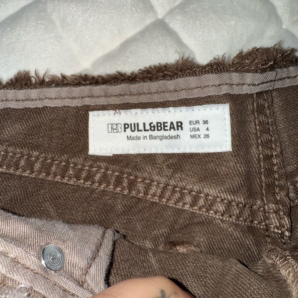 Never worn Pull&Bear Brown no waist shorts